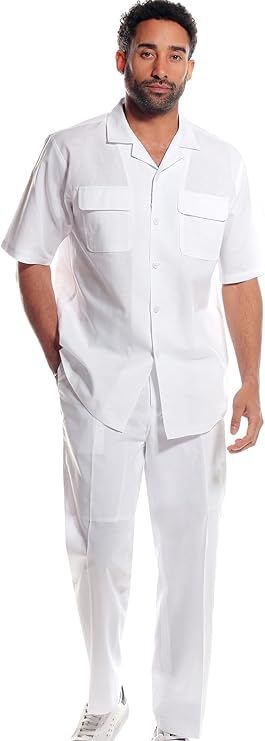 STACY ADAMS Men&#39;s Linen Shirt Pant Sets