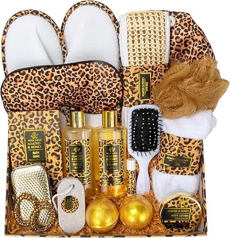 Mother;s Day Bath &amp; Spa Gift Set XXL 20 Pcs Skin Care Set Leopard Print