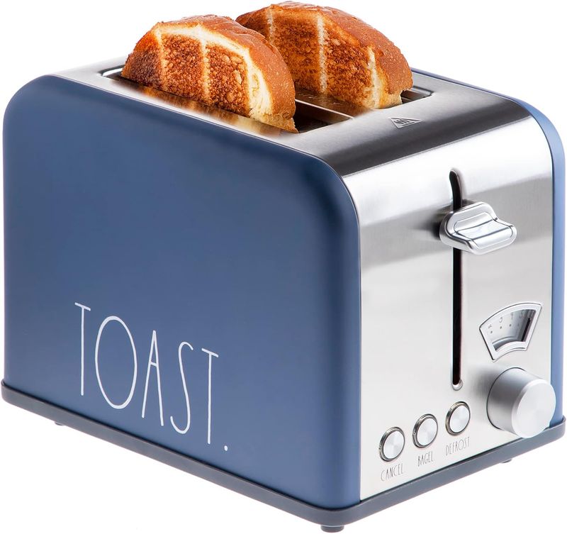 Rae Dunn Toaster, Stainless Steel 2 Slice Square Toaster. Variety of colors available