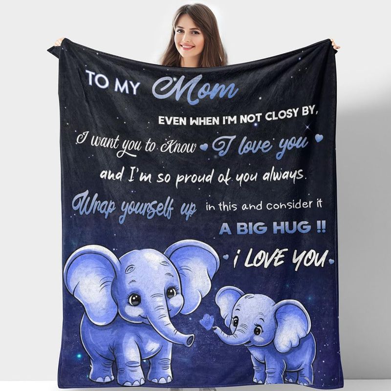 Mothers Day Blanket Gifts for Mom, Best Mom Ever. 70&quot; L x 50&quot; W