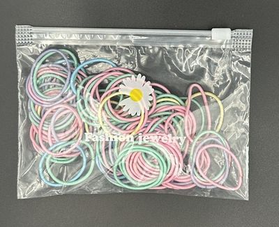 100 Haargummis in verschiedenen Farben