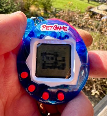 Kleines Haustierchen wie früher (Tamagotchi-Stil)