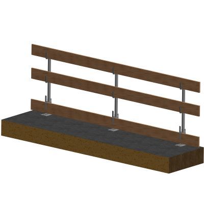 PARAPETTO UNIVERSALE CON PIASTRA TASSELLABILE (MH22)