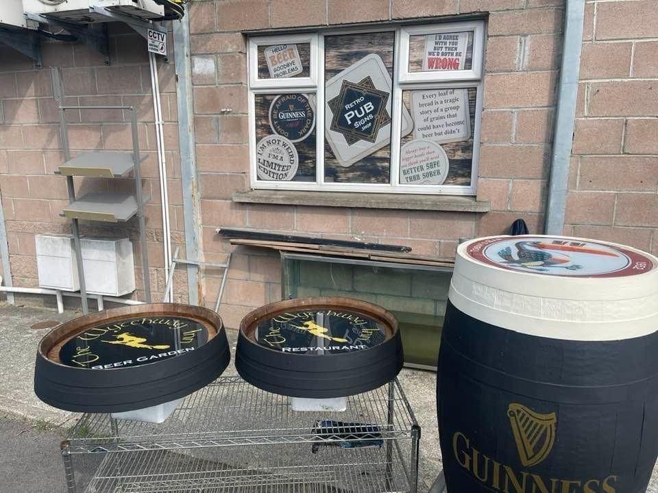 Old Whiskey Barrel with Topper