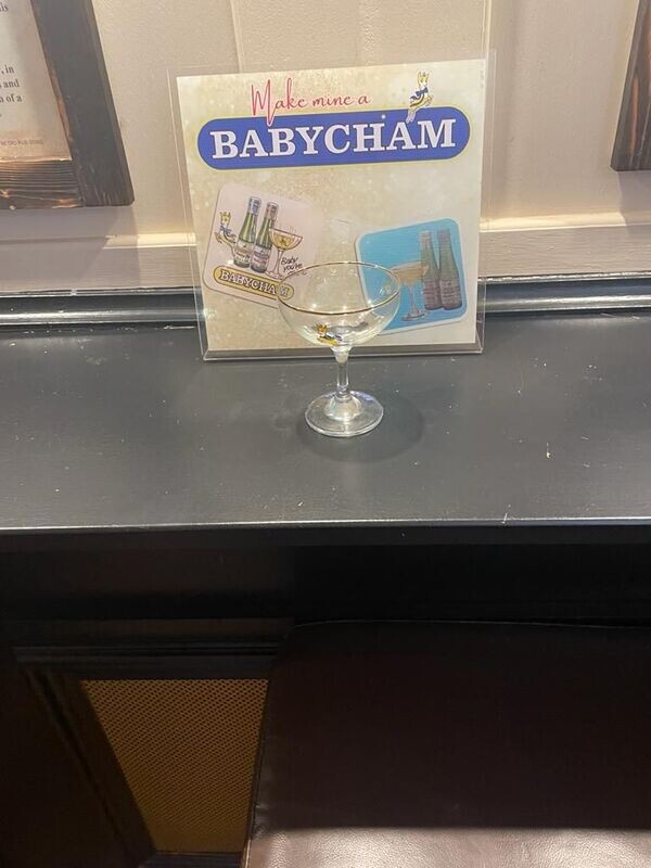 Babycham Display with Original Glass