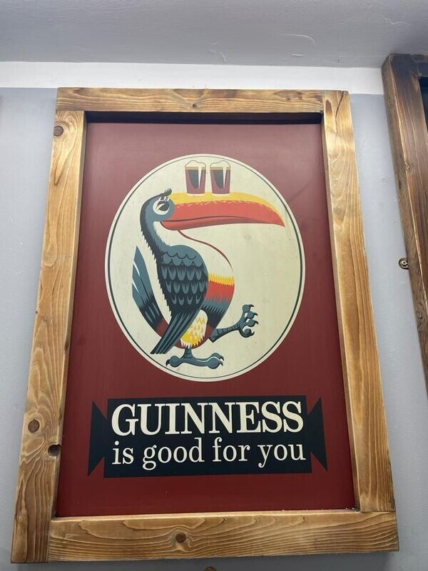 Wooden Framed GUINNESS Toucan