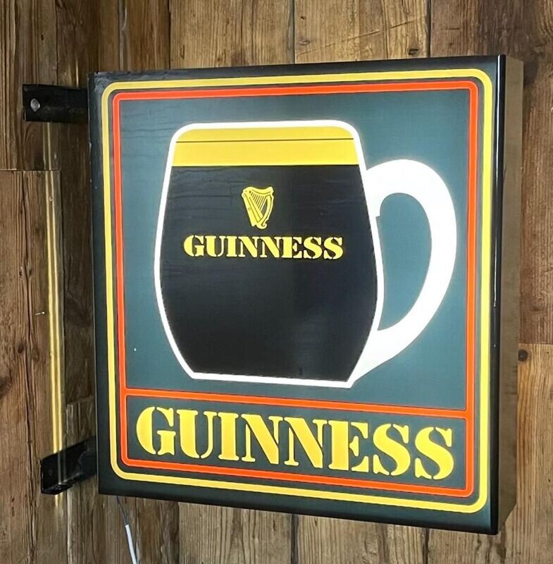 Black Guinness Double- Sided Exterior Illuminated Light Box