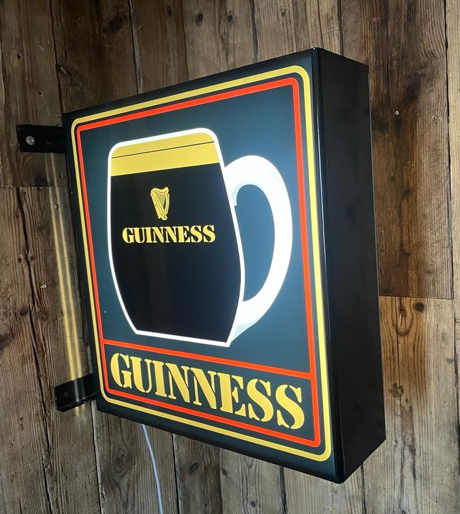 Black Guinness Double- Sided Exterior Illuminated Light Box