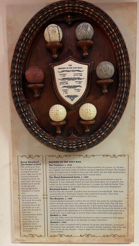 Golf Ball History From 1848 Cast Plaque