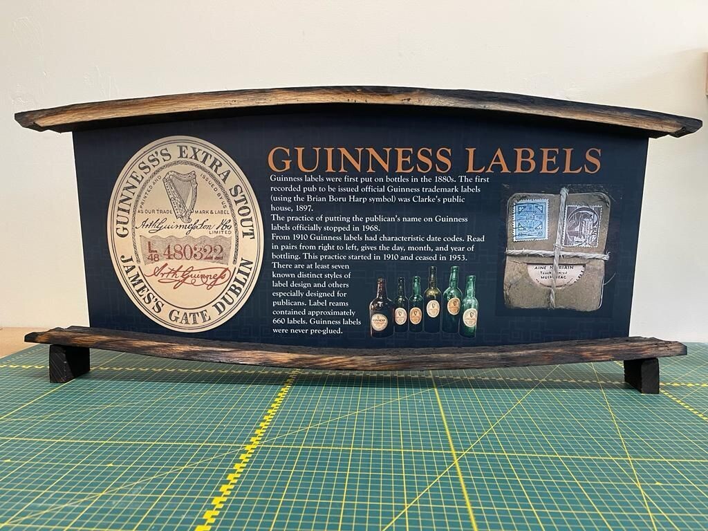 Guinness label History With Stands