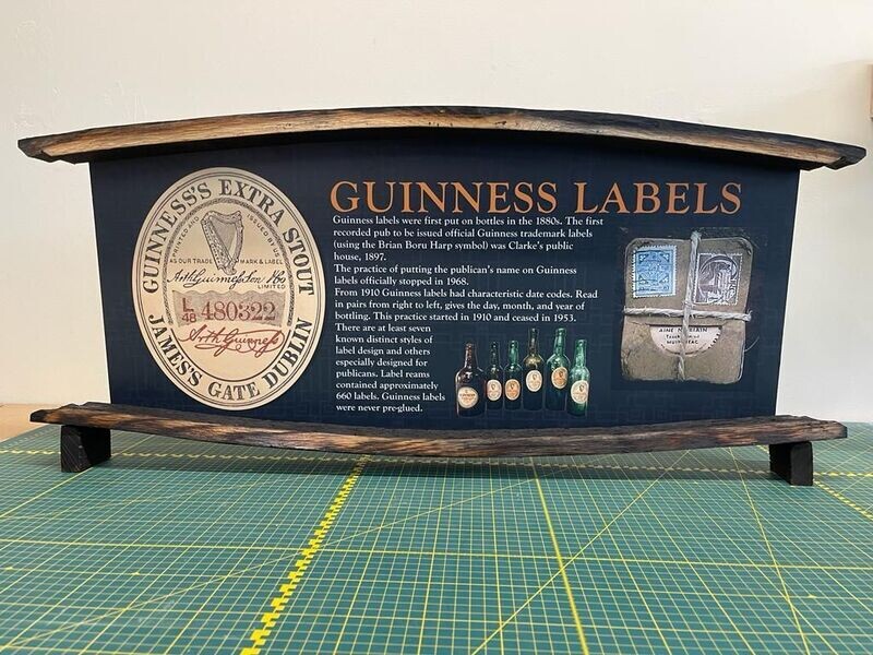 Guinness label History With Stands