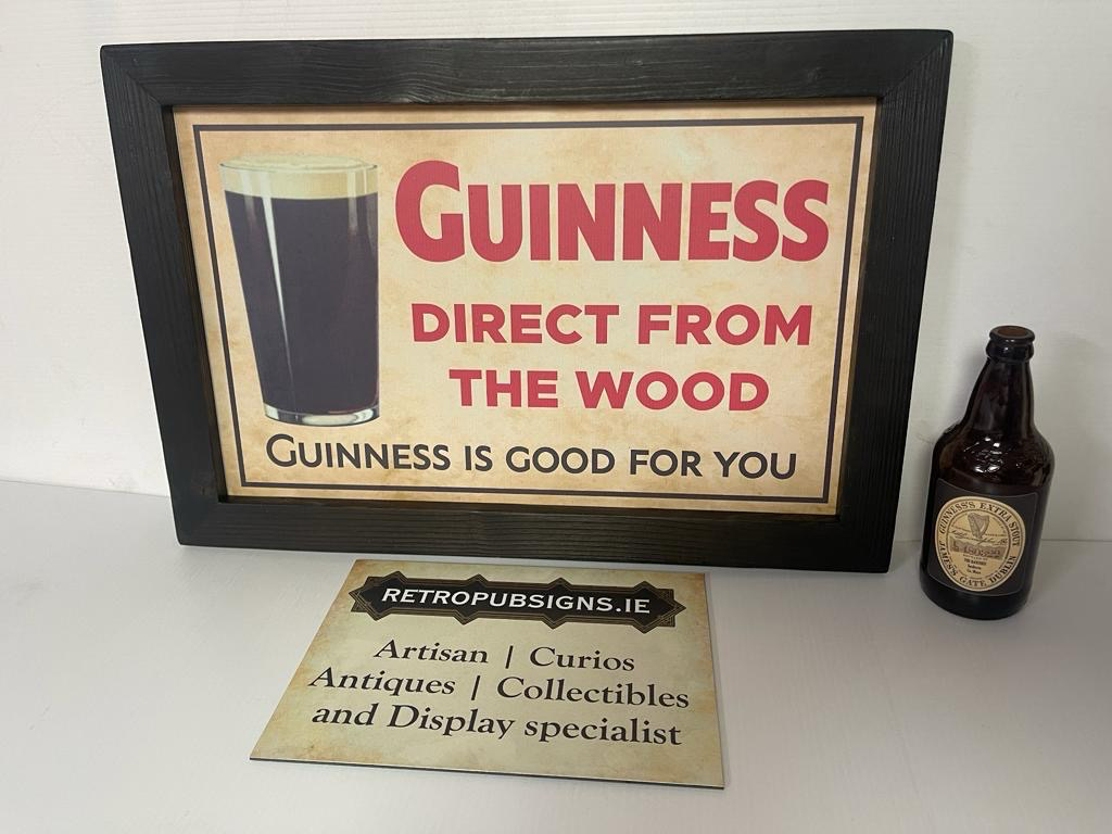 Framed Guinness From The Wood Sign