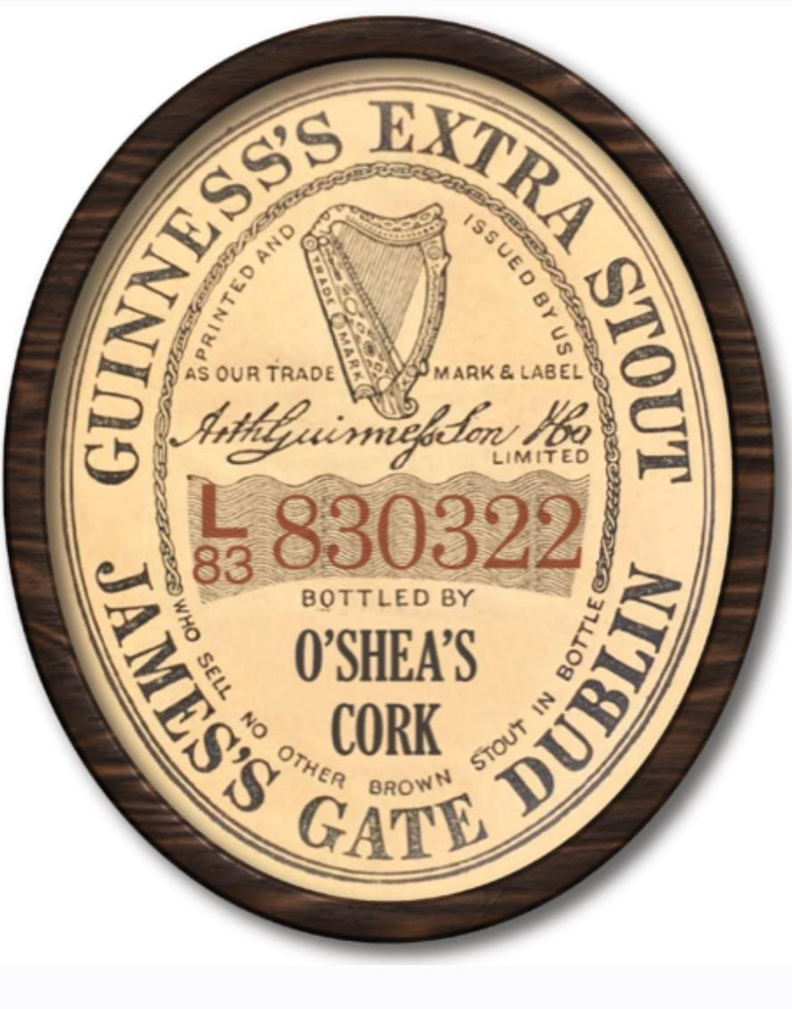 Framed Guinness Label