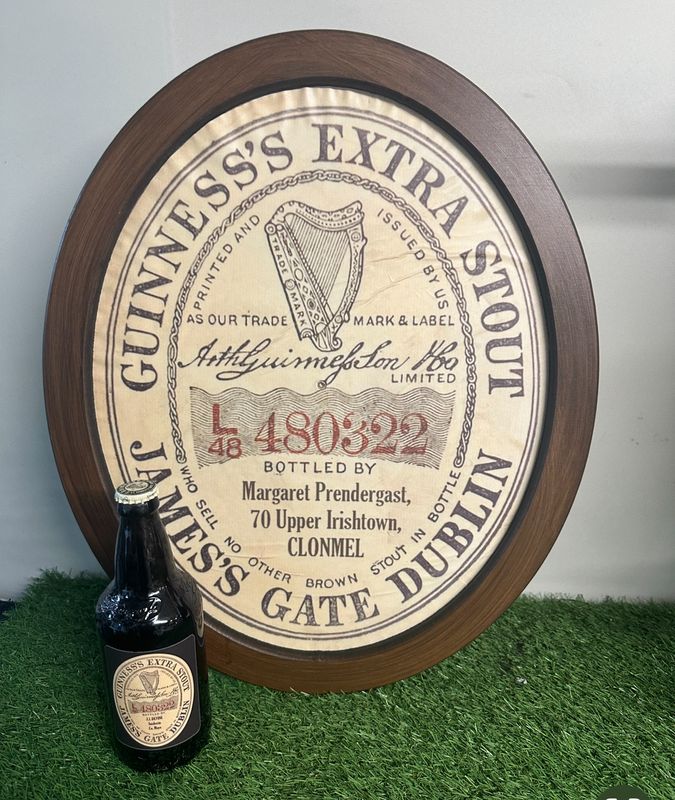 Framed Guinness Label
