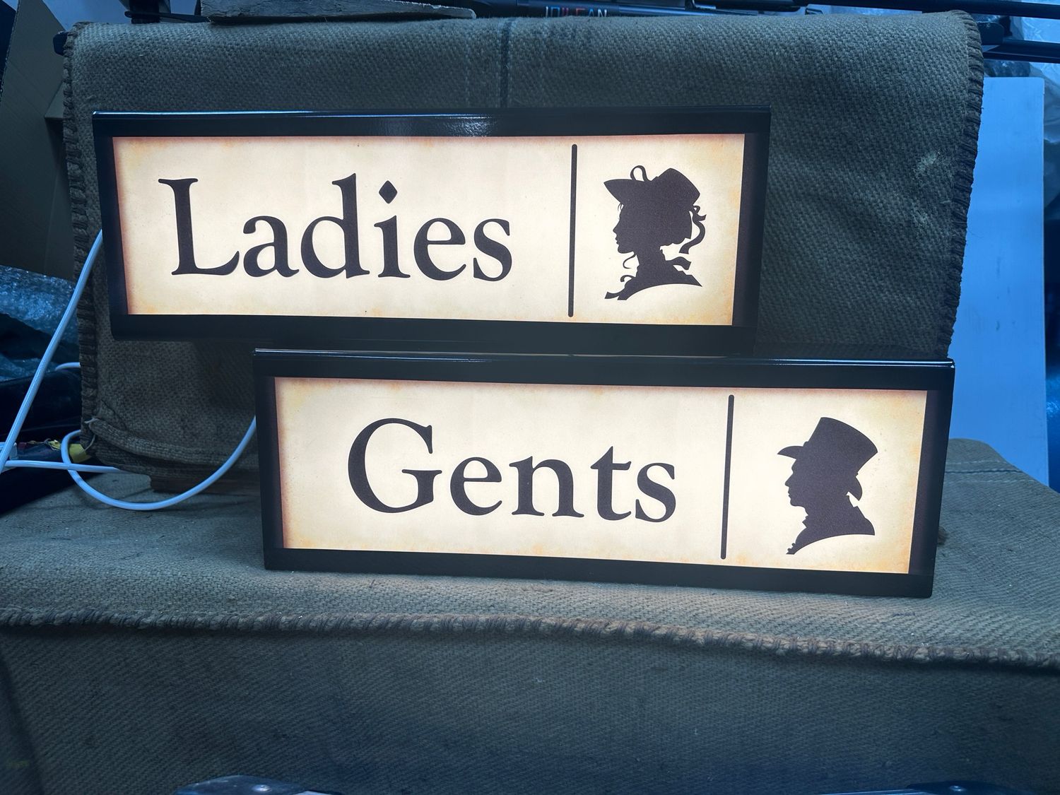 Toilet Signs Illuminated