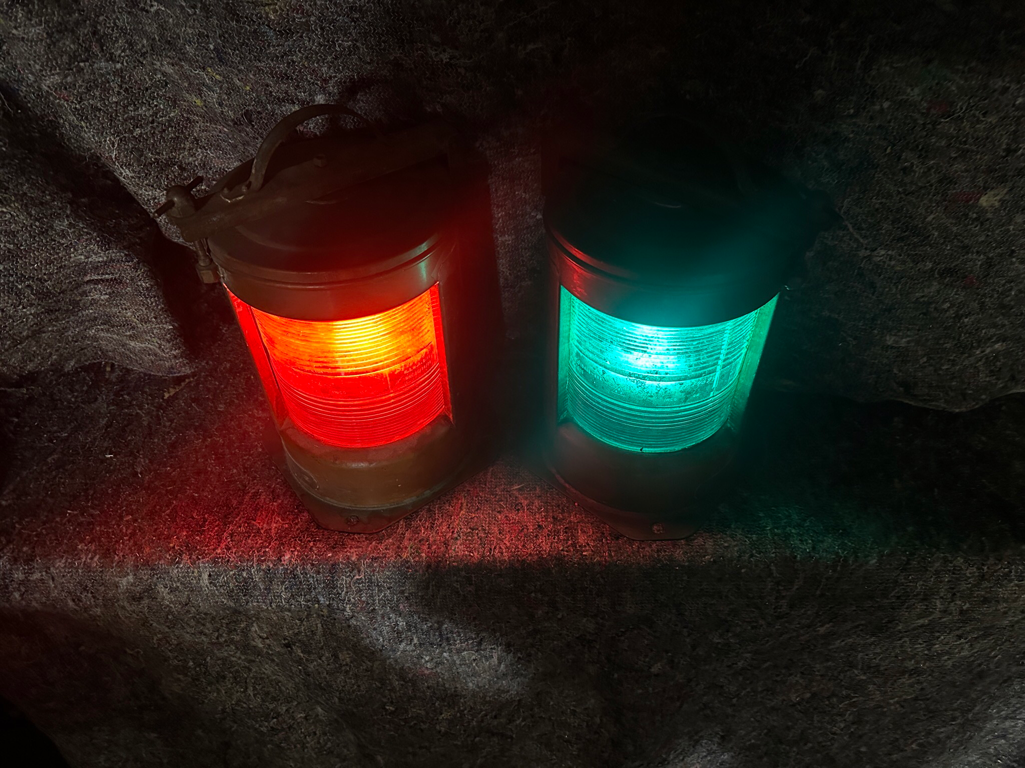 Original Ship Port And Starboard Lanterns