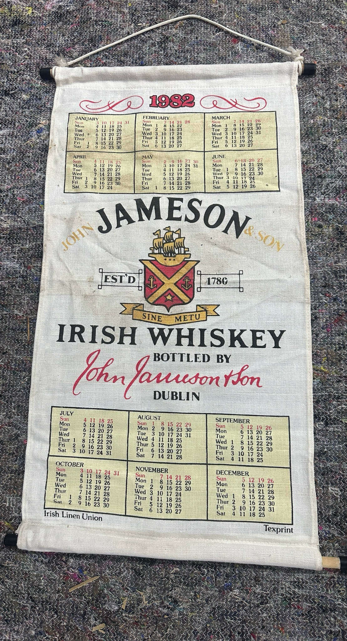 Irish Linen 1980s Original Calanders