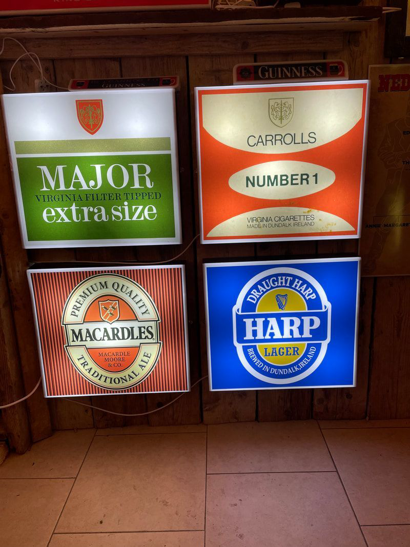 ​Retro Cigarette/Beer/Other Graphic Box Signs (Illuminated)
