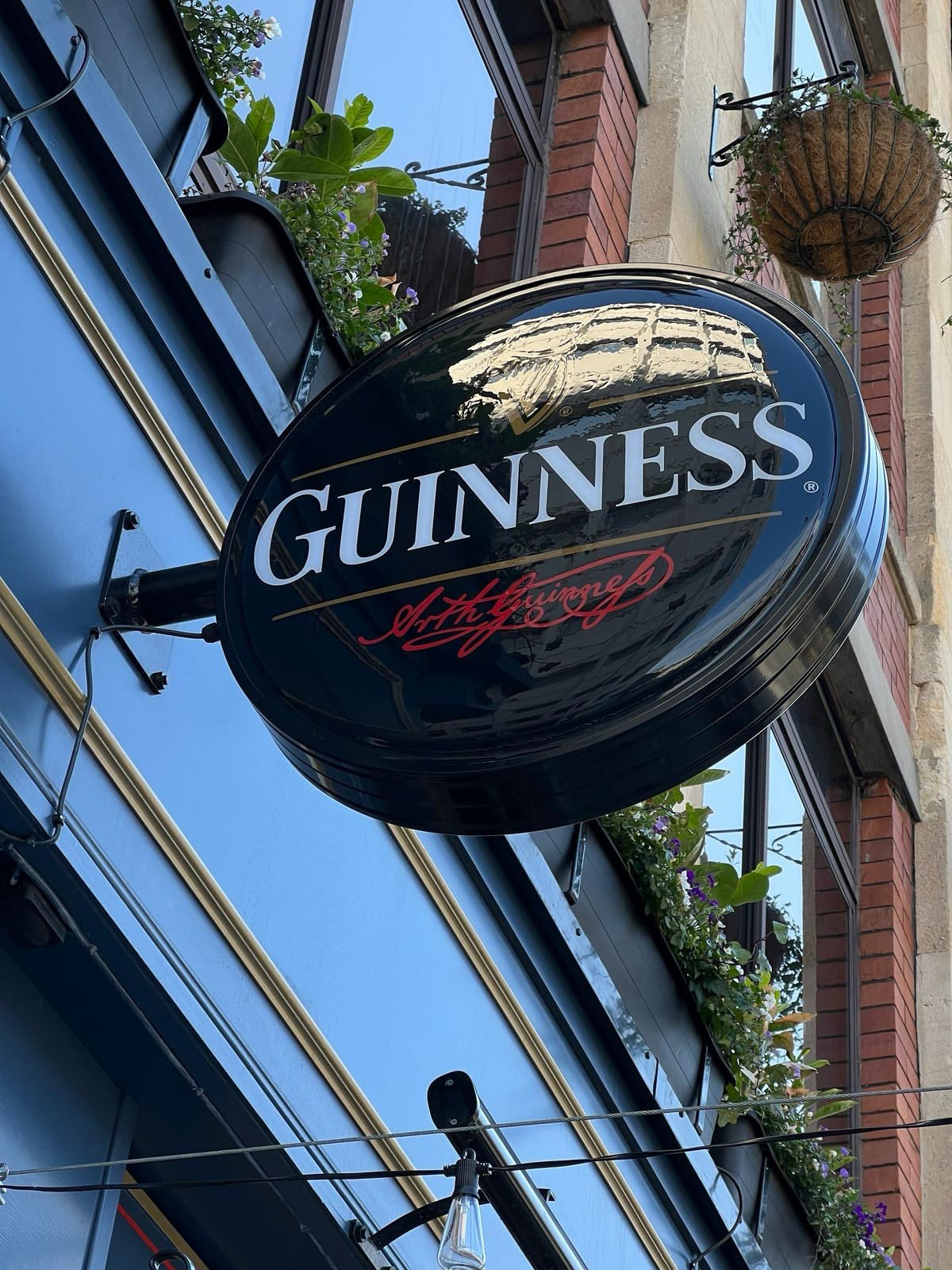 Circular Exterior Guinness Sign