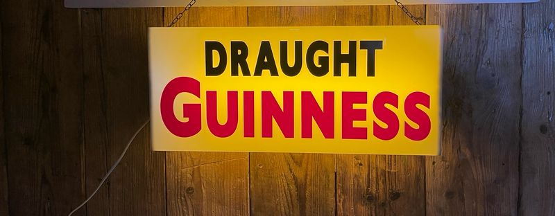Draught Guinness Light Box Wing Back