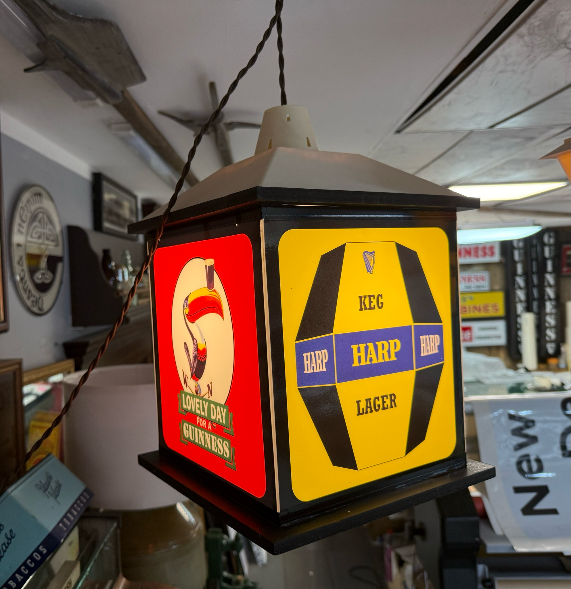 Lantern Square Unique Piece Of Retro Art