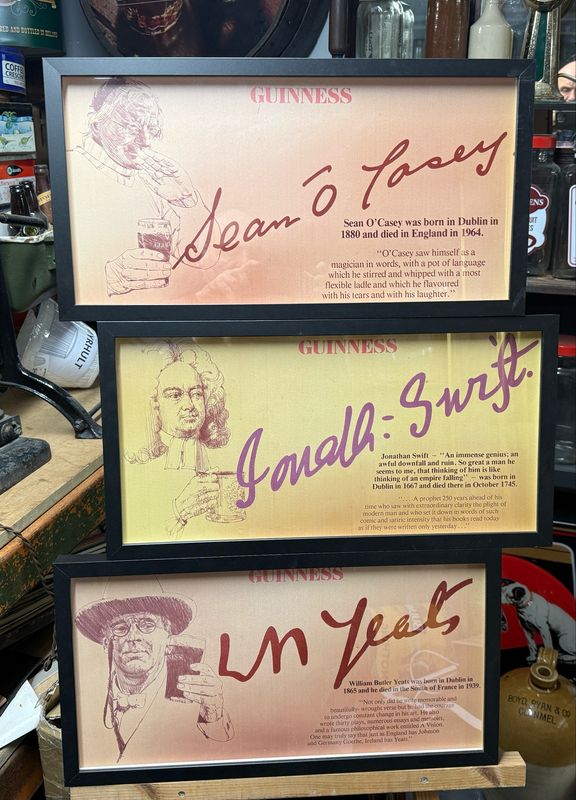 Famous Irish Writer Set Of 3