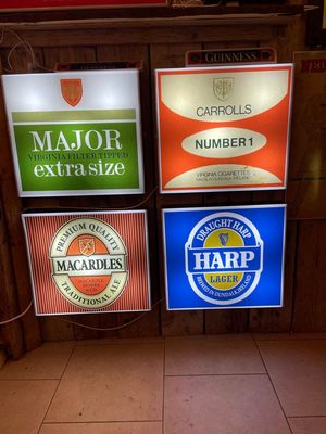 Retro Cigarette/Beer/Other Graphic Box Signs (Illuminated) Retro Cigarette/Beer/Other Graphic Box Signs (Illuminated)