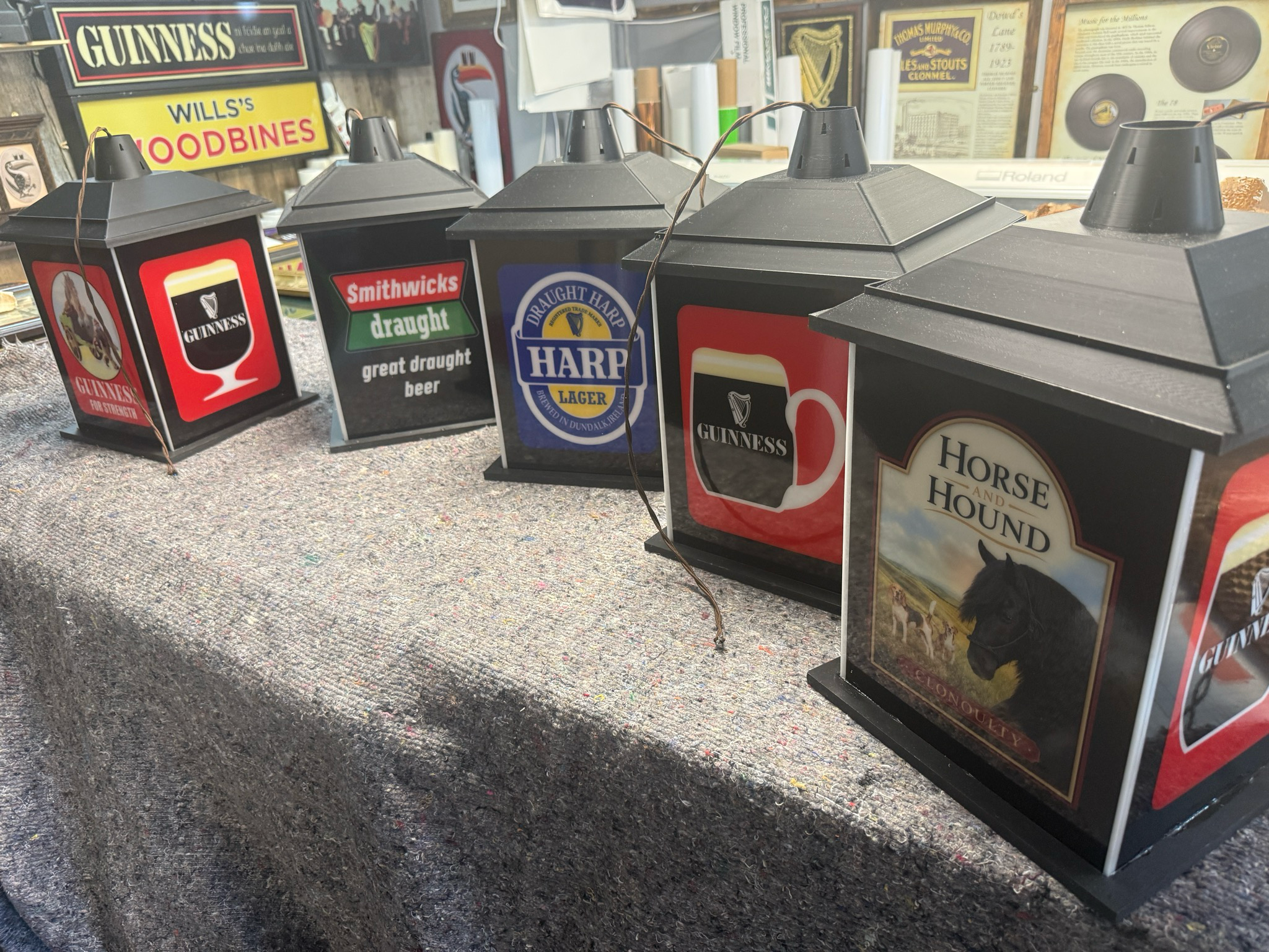 Lantern Square Unique Piece Of Retro Art