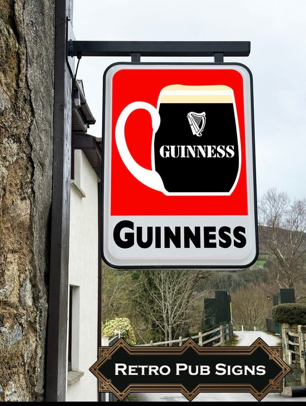 Exterior Guinness Projecting Top Hanging Sign
