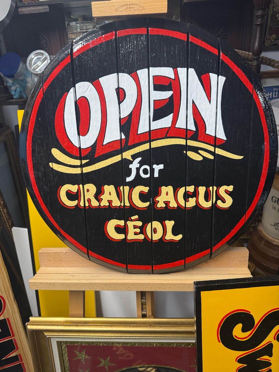Hand painted Open Sign