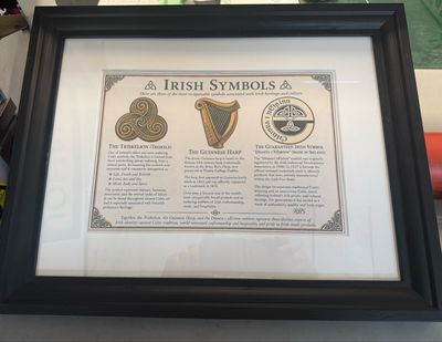 Irish Symbols Heritage And Cultural Framed Display Irish Symbols Heritage And Cultural Framed Display