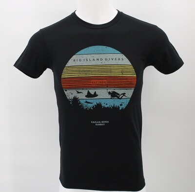 Surfer Circle T-Shirt, Size: X-Small, Color: Black