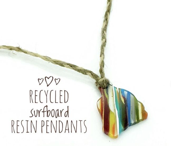 Recycled Surfwax Resin Necklaces