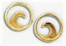 Tomas Studs, Color: Gold, Style: Ride the Wave