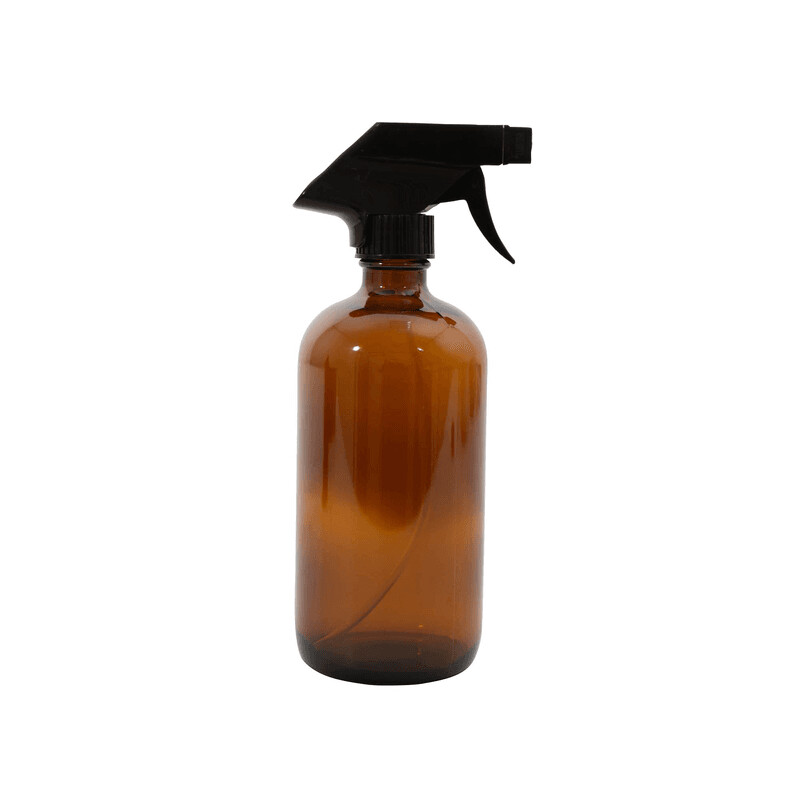 Spray fles groot amber