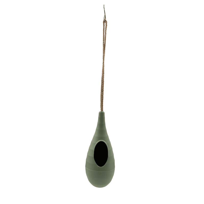 Druppel groen voederhuisje vogels