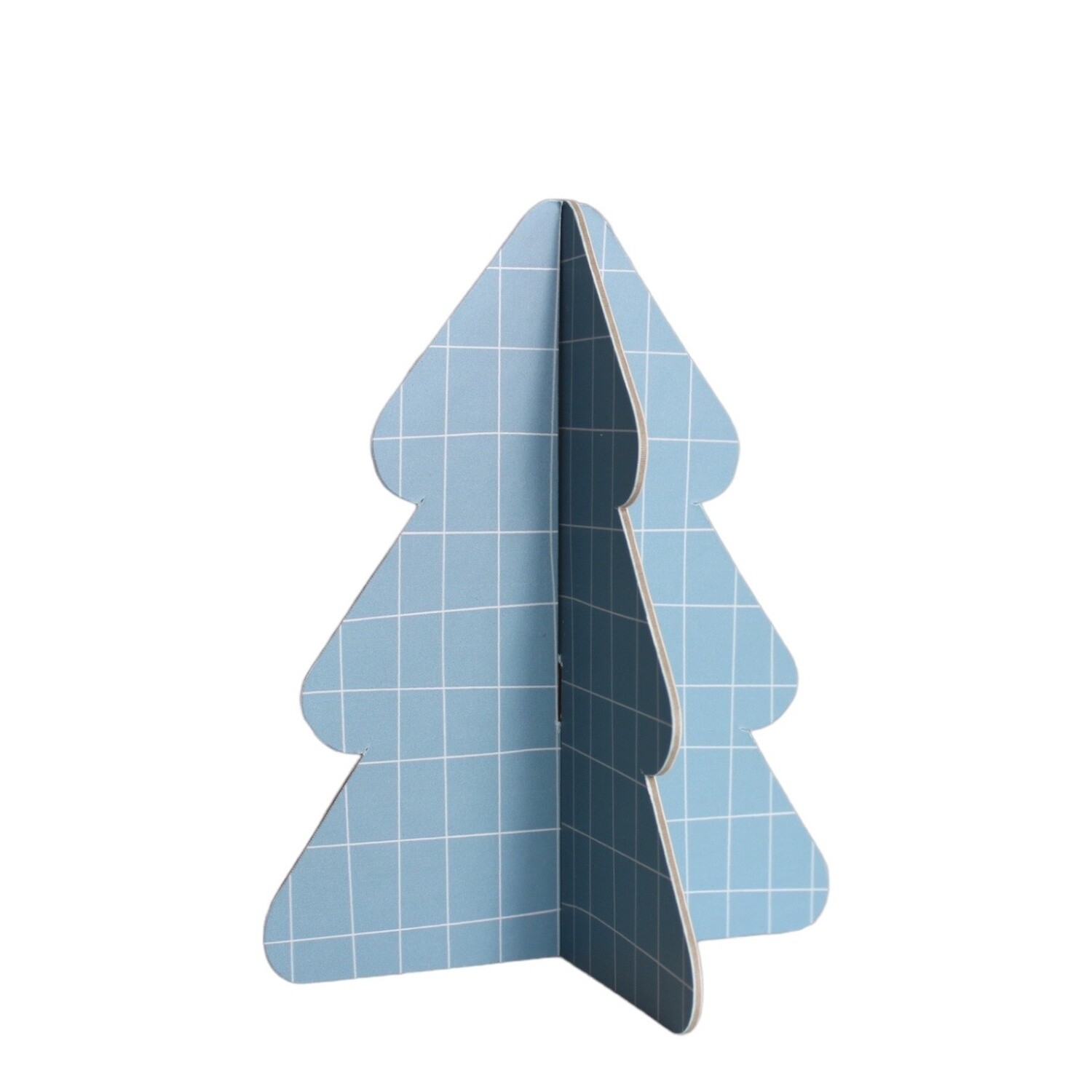 Geruite boom groot blauw