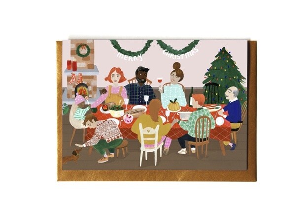 Kerstkaart  · Family dinner