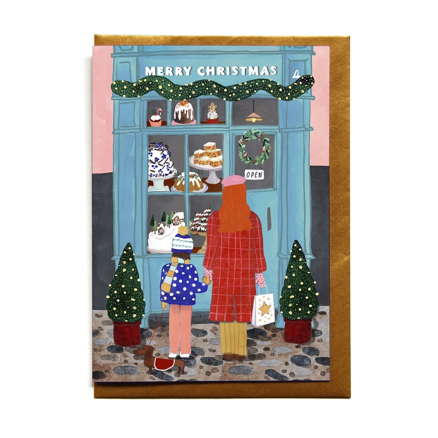 Kerstkaart · Merry christmas bakkerij