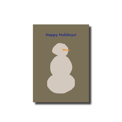 Kerstkaart happy holidays snowman