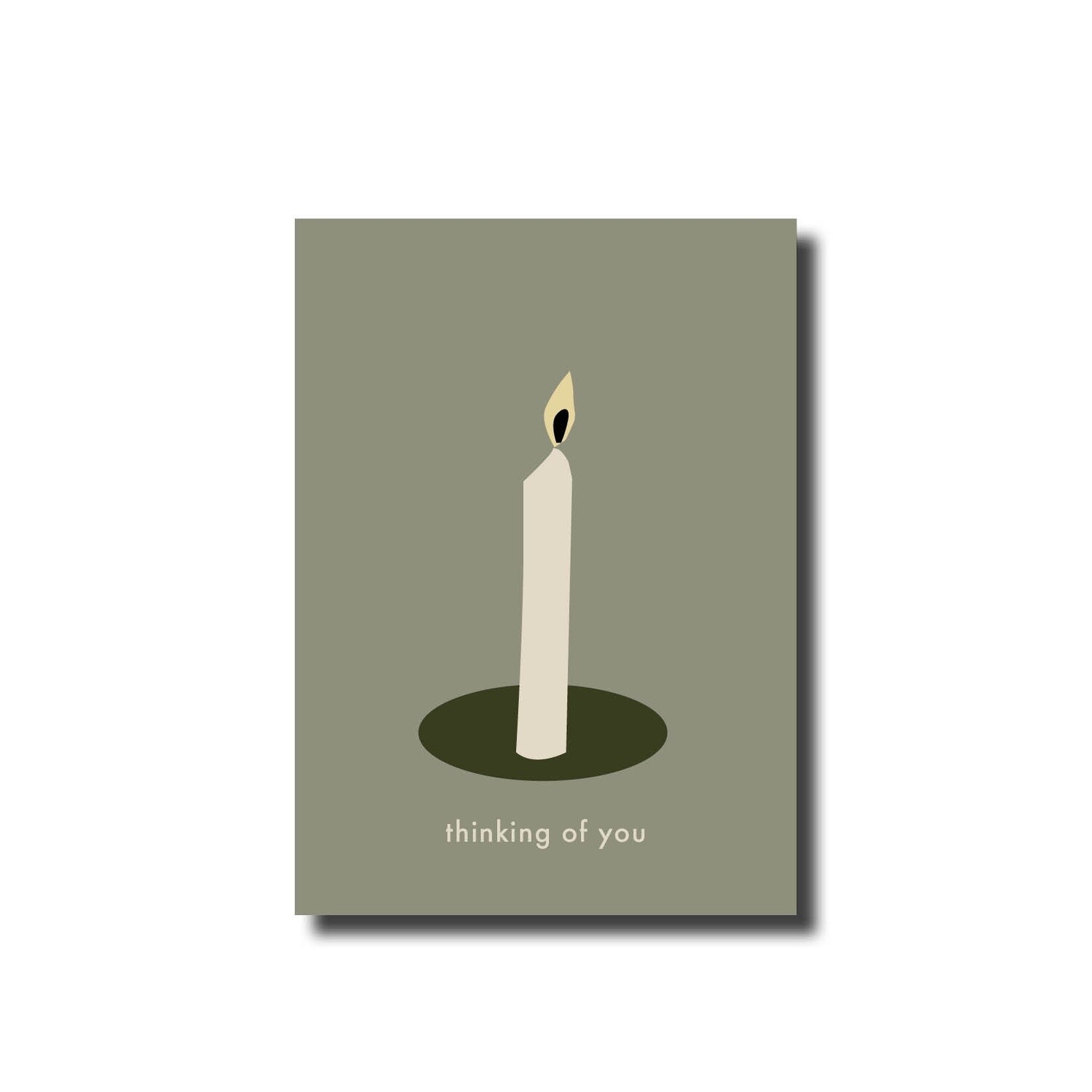 Ansichtkaart thinking of you candle
