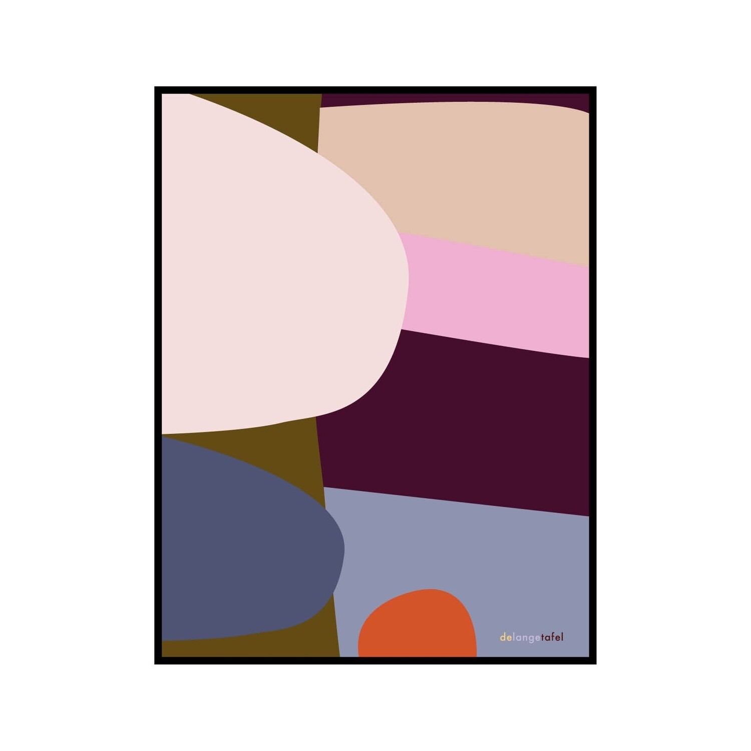 Print in lijst colorful world pink