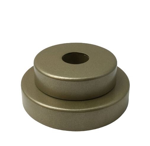 Kandelaar dubbele cirkel goud