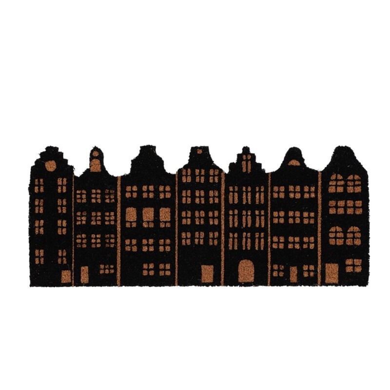 Deurmat grachtenpanden kokos