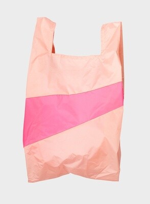 SUSAN BIJL The New Shopping Bag 'AMPLIFY' Tone & Fluo Pink Large