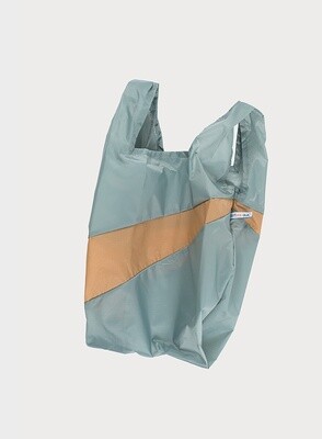 SUSAN BIJL The new shopping bag 'FOREVER' Grey & Camel Medium