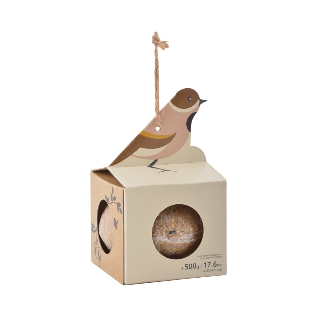 Reuze vetbol in houder vogels
