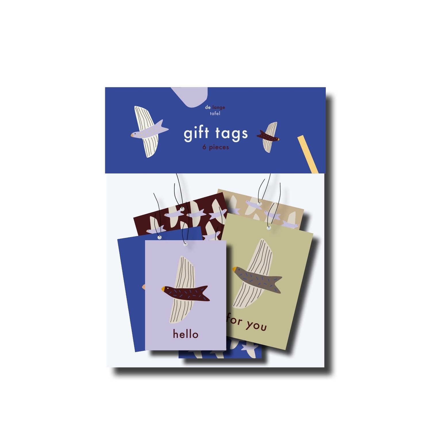 Gift tags birds lila cadeau labels DIY