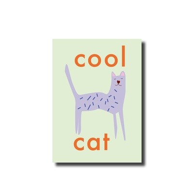 Ansichtkaart Cool cat