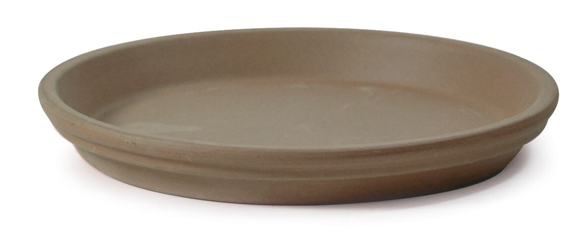 Bruin / grijze terra cotta bord L